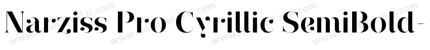 Narziss Pro Cyrillic SemiBold字体转换